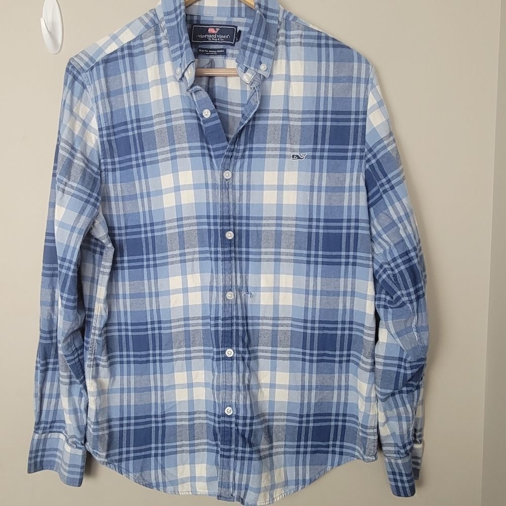 Vineyard Vines Slim Fit Whale Flannel Button-Down Shirt Medium